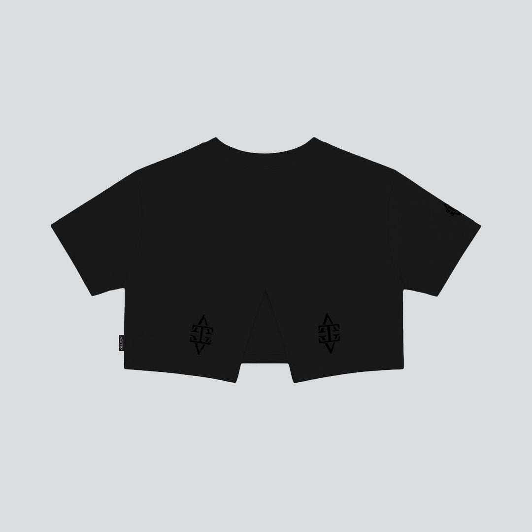 Crop Top Luce Nera Negro Lusso Discreto
