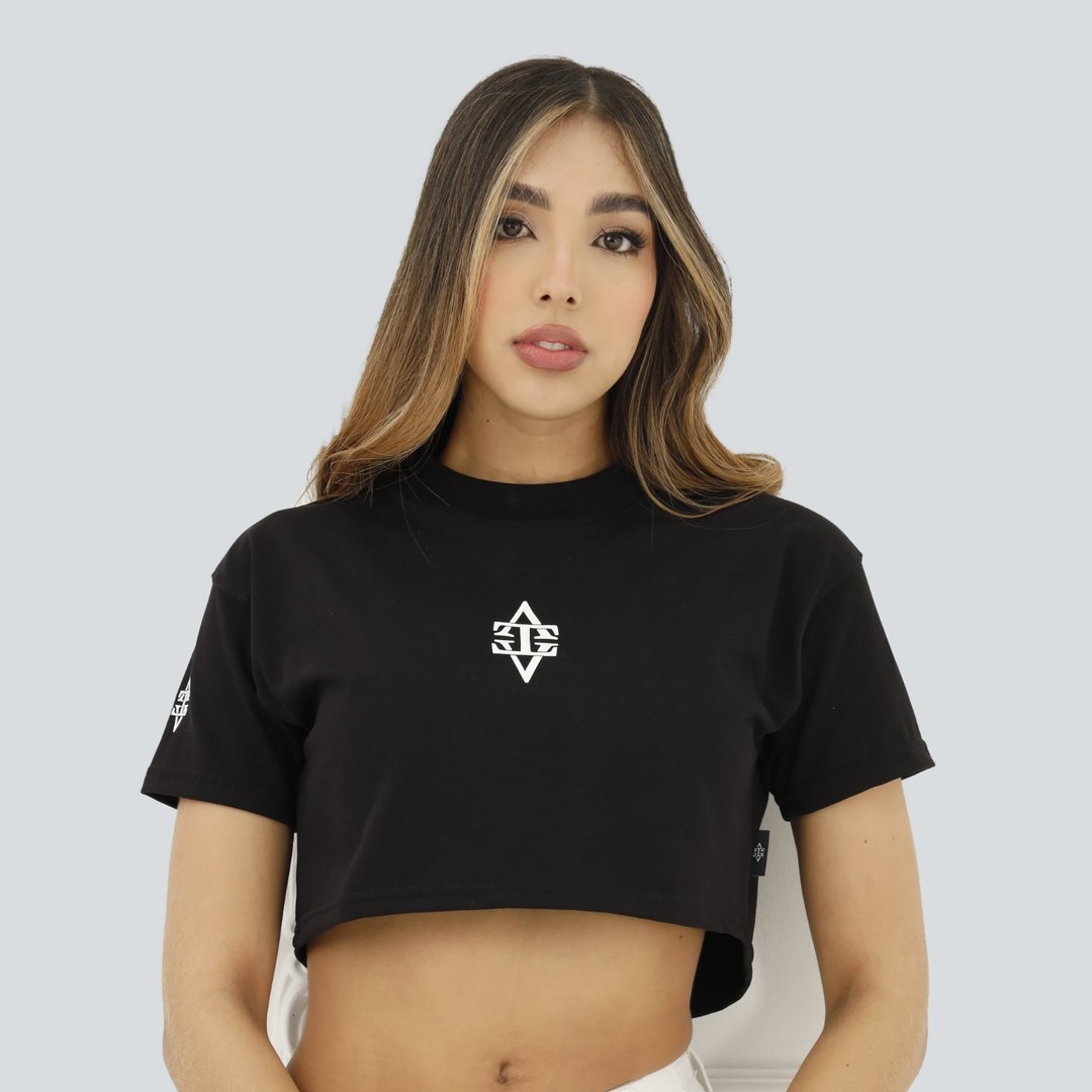 Crop Top Aurora Negro I´inizio