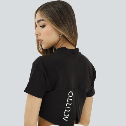 Crop Top Aurora Negro I´inizio