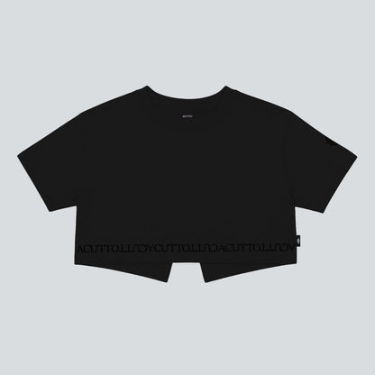 Crop Top Assenza Negro Lusso Discreto