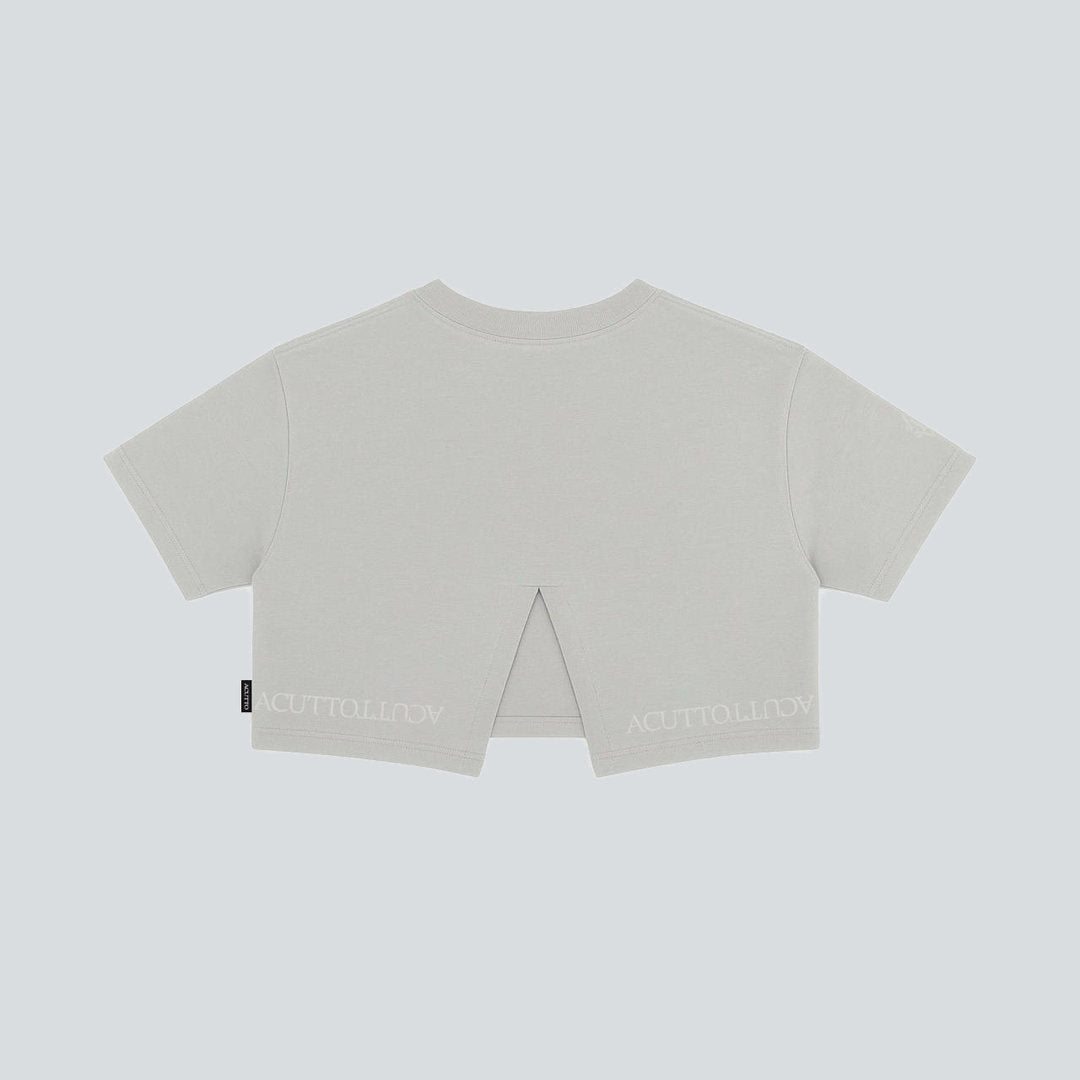 Crop Top Nebbia Gris Lusso Discreto