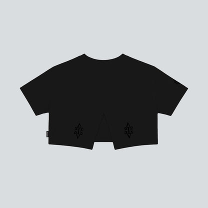 Crop Top Luce Nera Negro Lusso Discreto