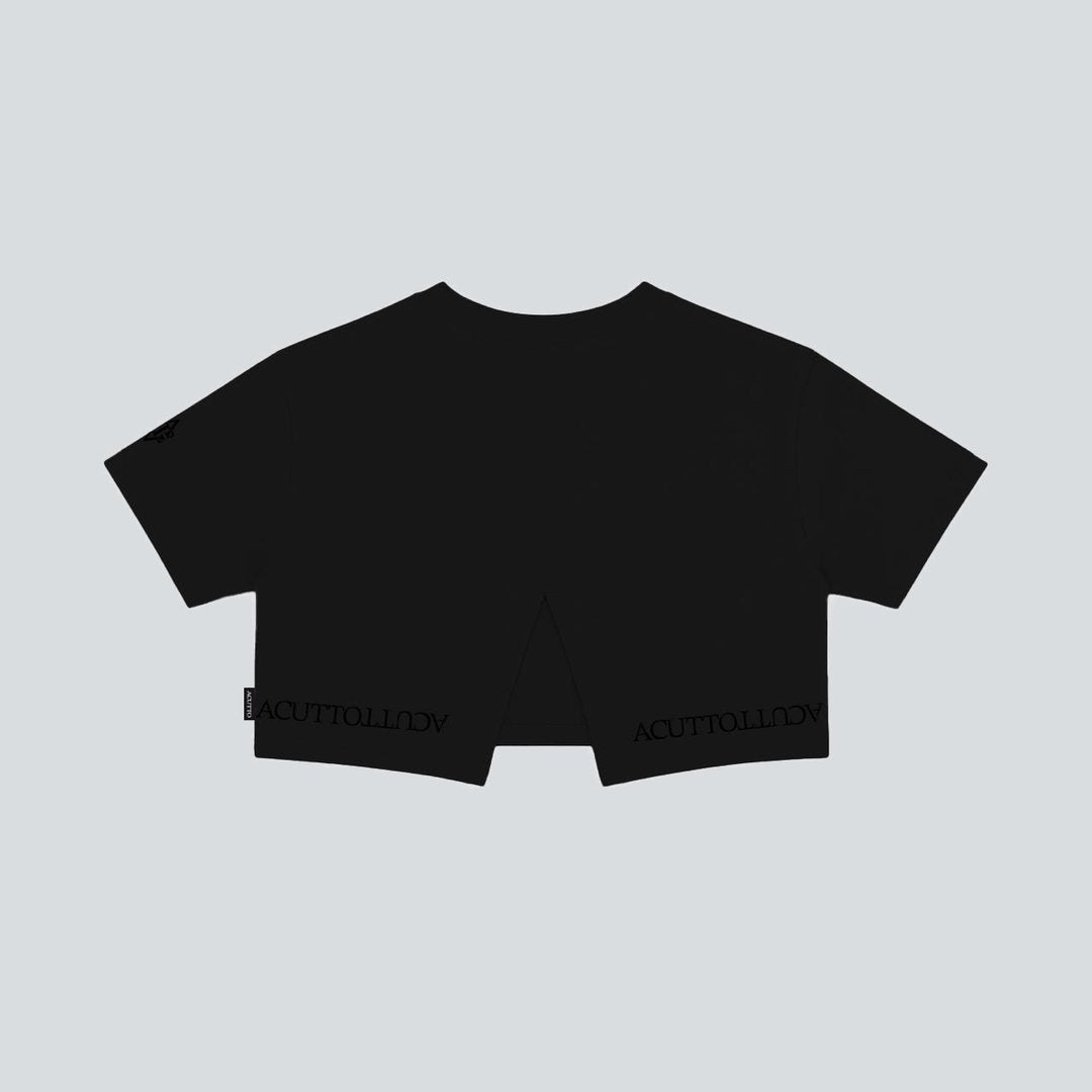 Crop Top Assenza Negro Lusso Discreto