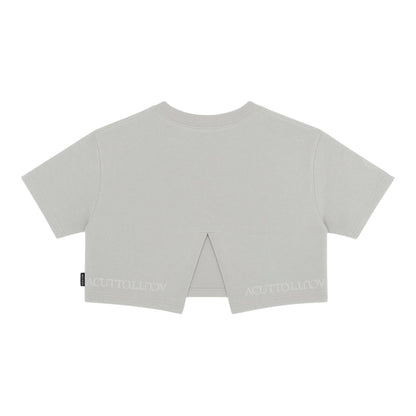 Crop Top Nebbia Gris Lusso Discreto