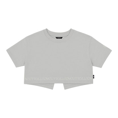 Crop Top Nebbia Gris Lusso Discreto