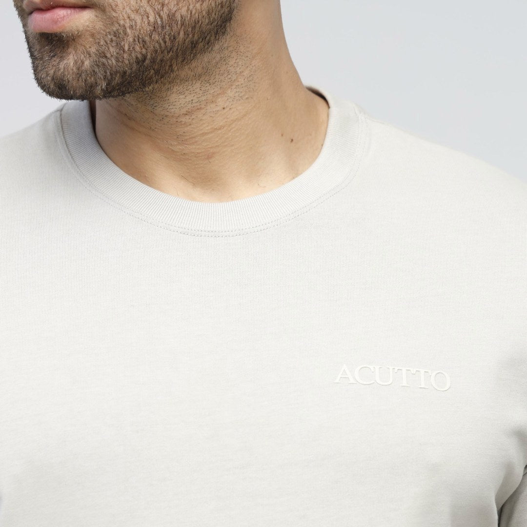 Camiseta Silenzio Uomo Gris Lusso Discreto