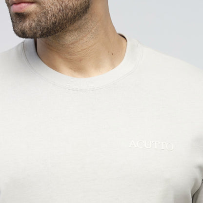 Camiseta Silenzio Uomo Gris Lusso Discreto