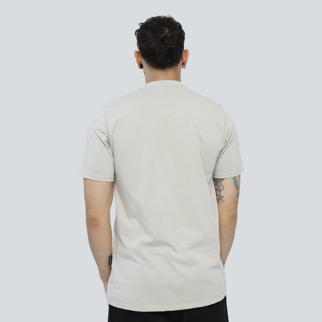 Camiseta Silenzio Uomo Gris Lusso Discreto